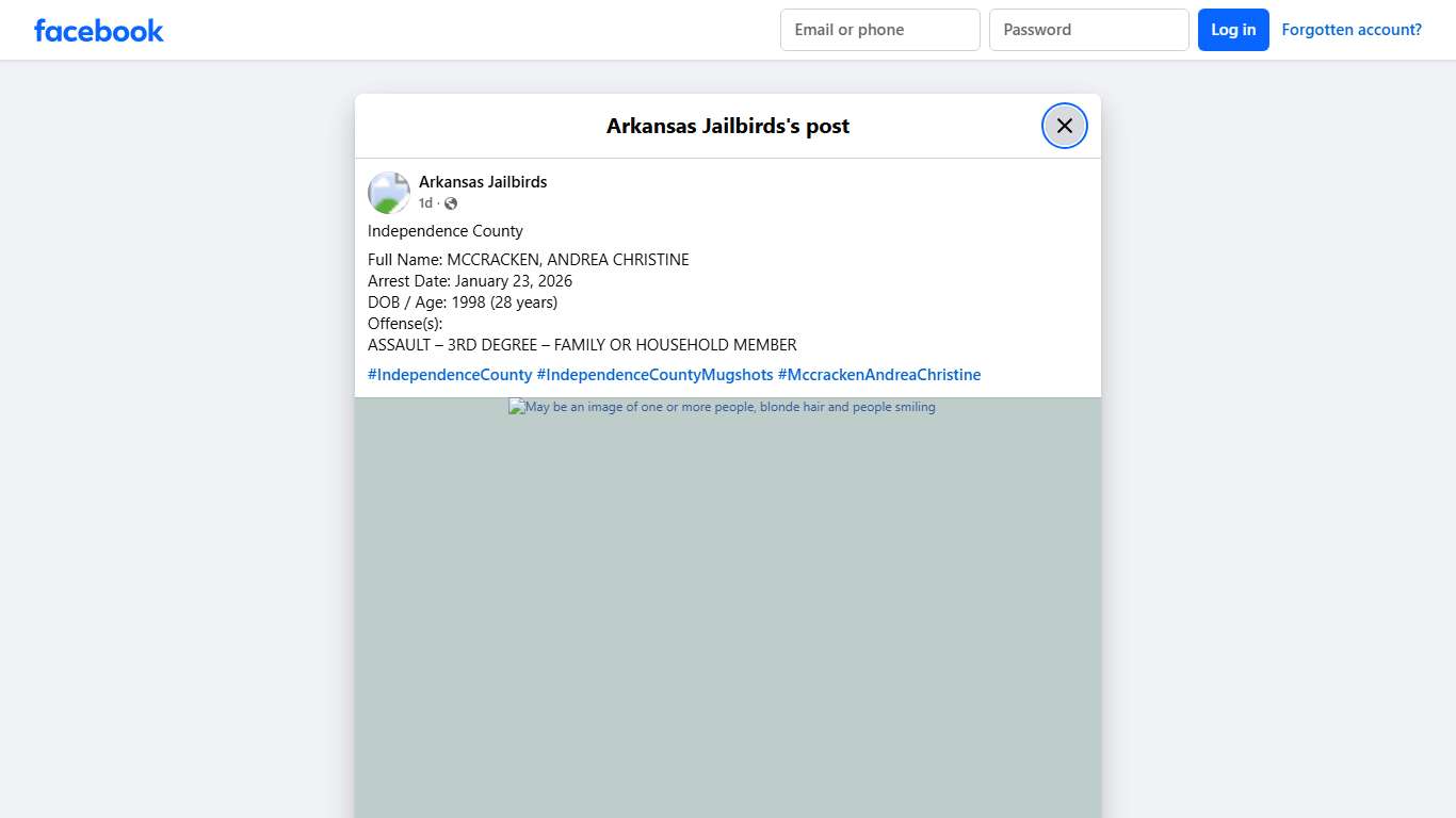 Independence County Full Name:... - Arkansas Jailbirds Facebook